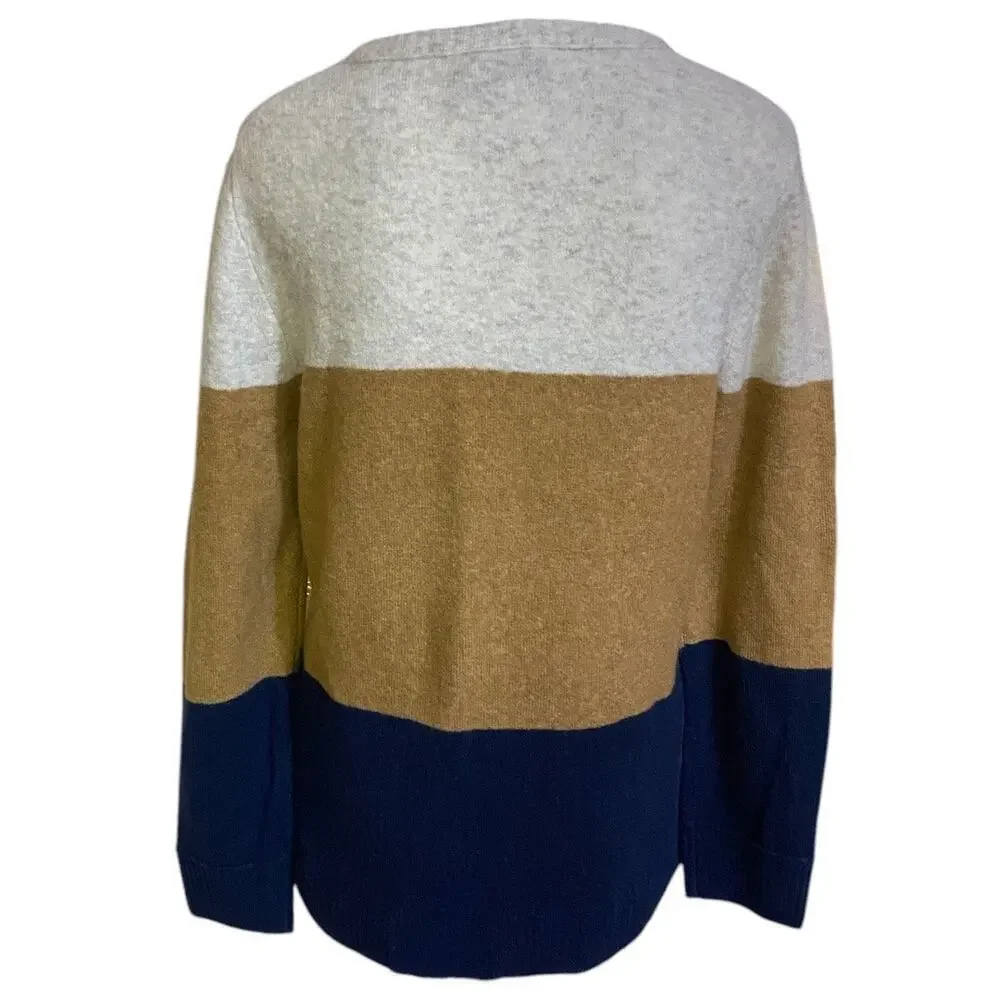 J. Crew Colorblock Wool Blend Sweater, Women's size L